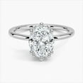 thumbnail image 1 of First Jewel Silver 2 Ct Oval Excellent Cut Diamond Ring - 14K White Gold Plated Band - Hidden Halo Diamond Rings for Women's - Under-Halo Diamond Rings for Women's - Memorable Anniversary Gifts, 1 of 3