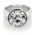 thumbnail image 1 of First Jewel Solo Diamond Ring for Her - Brilliant 2.2 Ct Round Cut Diamond Ring - White Gold Over 14K Silver Diamond Ring - Simple Solitaire Diamond Ring - Solitaire Engagement Wedding Silver Ring, 1 of 6