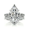 thumbnail image 1 of First Jewel Wedding Ring - White Gold Over 14K Silver Diamond Ring for Her - Marquise Cut Excellent 2.5 Ct Diamond Ring - Five Stone Diamond Ring for Women's - Eternity Wedding Diamond Ring for Her, 1 of 6