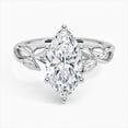 thumbnail image 1 of First Jewelry 1.8 Ct Marquise Cut Moissanite Ring - 14K White Gold Plated Jewelry Gift for Women - Engagement Solitaire Rings - Floral Leaves Wedding Moissanite Ring, 1 of 3