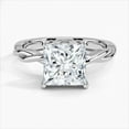 thumbnail image 1 of First Jewelry 1.9 Ct Marquise Cut Moissanite Rings - 14K White Gold Plated Engagement Bands for Her - Overlapped Solitaire Wedding Rings for Women, 1 of 3