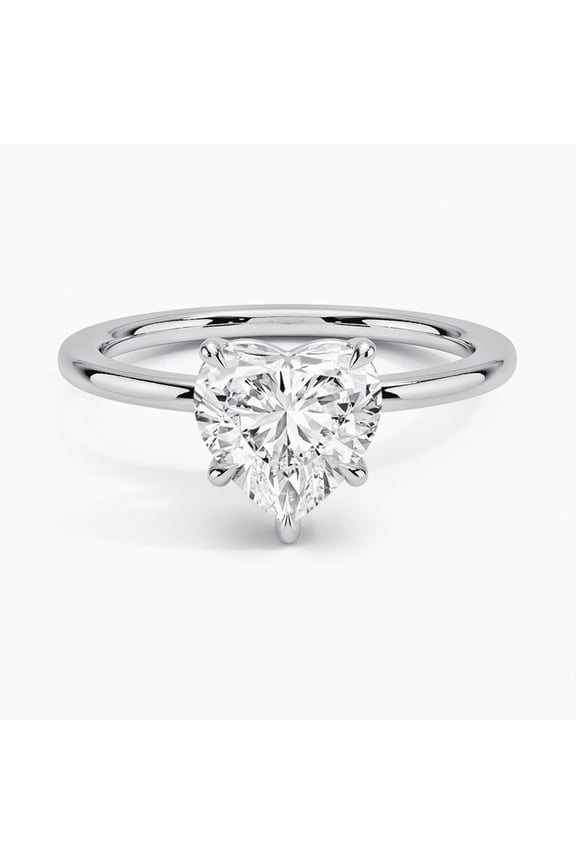 ry 14K White Gold Plated Rings - 1.9 Ct Asscher Cut Moissanite Engagement Rings - Solitaire Bridal Rings - Stacking Anniversary Bands - Proposal Wedding Rings