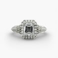 thumbnail image 1 of First Jewelry Emerald Cut 1.9 Ct Moissanite Engagement Wedding Band - 14k White Gold Plated Ring - Anniversary Moissanite Band for Her - Beautiful Special Occasion Ring for Women, 1 of 4