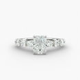 thumbnail image 1 of First Jewelry Excellent 1.7 Ct Radiant Cut Lab-Grown Moissanite Ring - 14K White Gold Plated Anniversary Ring for Her - Elegant Wedding Ring - 23rd Anniversary Gifts - Affordable, 1 of 4