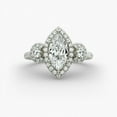 thumbnail image 1 of First Jewelry Marquise Cut 1.8 Ct Moissanite Wedding Anniversary Ring - 14k White Gold Plated Ring - Engagement Wedding Ring for Her - Moissanite Wedding Anniversary Gift, 1 of 4