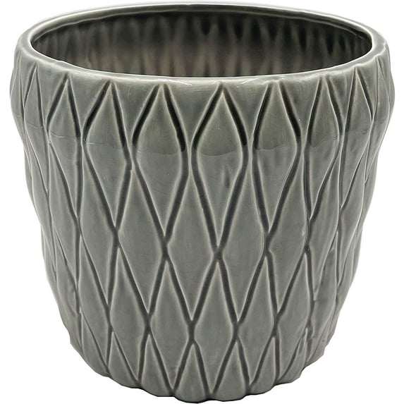 First of a Kind Ceramic Flower Pot (Brown) - Planters for Indoor & Outdoor Plants - 8 Inch Succulent Pots - Perfect for Healthy Your Plant's Growth - Flower Pot for Home & Office Décor