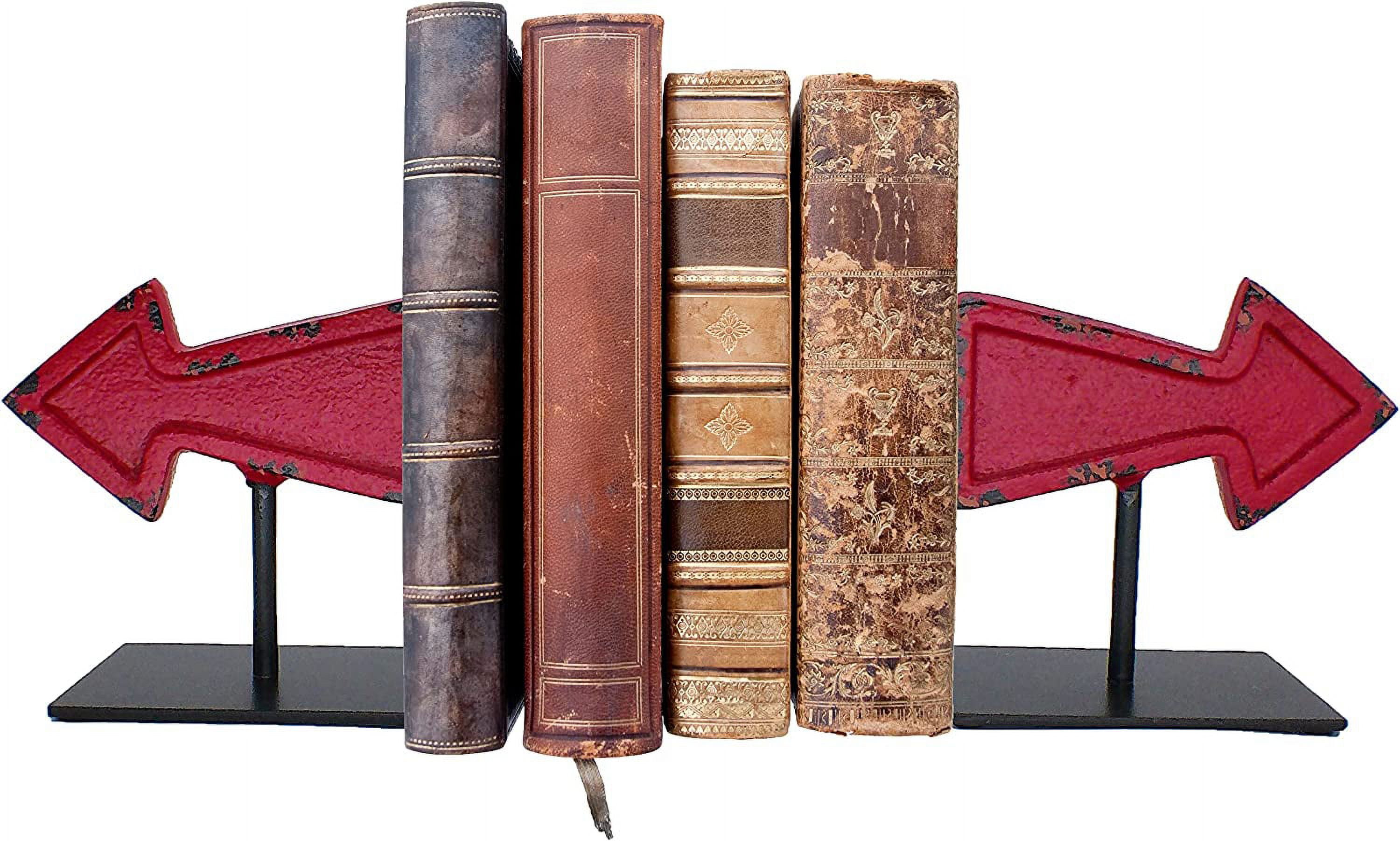 First of a Kind Iron Cast Arrow Bookends Decorative Book Stoppers to