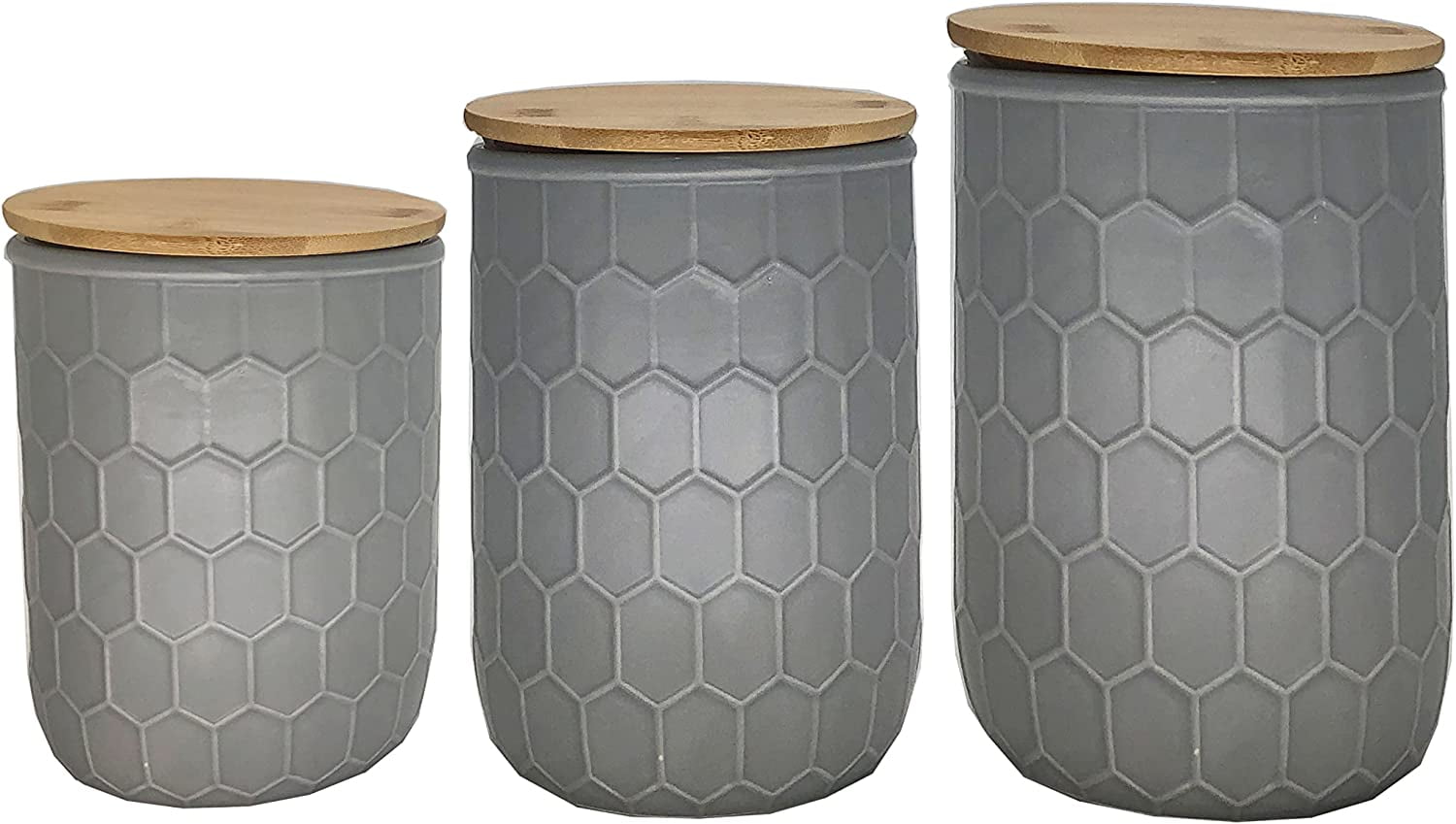 https://i5.walmartimages.com/seo/First-Kind-Kitchen-Canisters-Gray-Stoneware-Bamboo-Lids-Set-3-Storage-Canister-Container-Honeycomb-Design-Ceramic-Food-Jars-Tea-Sugar-Flour_28eb3096-574c-4d0d-a67d-7a6ccc241ea8.68993b410b0606b98bba56bf635c4d5d.jpeg
