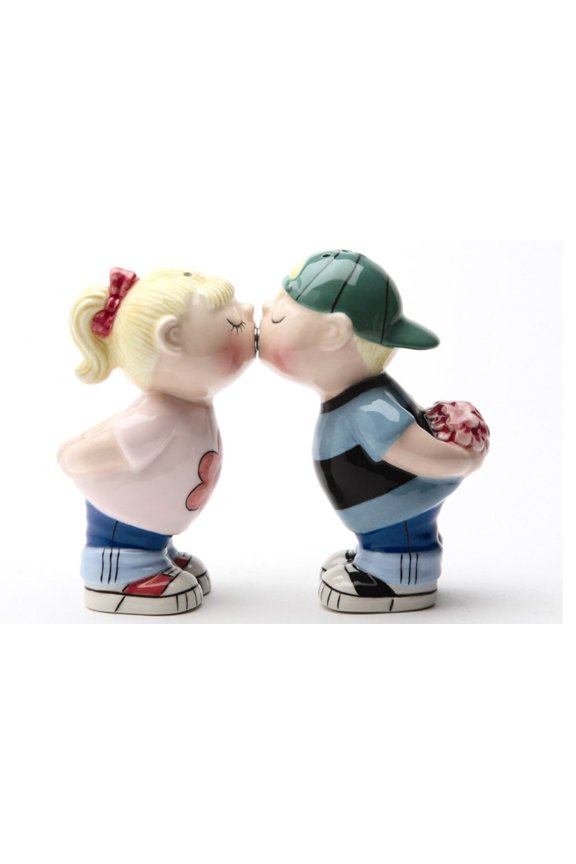 First Kiss First Date Salt & Pepper Shakers Set S/P by Pacific Trading