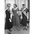 thumbnail image 1 of First Lady Mamie Eisenhower Welcomes Daughters Of The American Revolution. L-R Incoming President History, 1 of 2