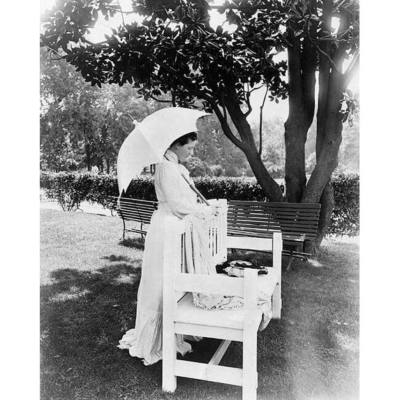First Lady Mrs. Theodore Roosevelt 1904 - Style A - 24x36 Inch Laminated Poster - Stunning Detail and Bold Colors