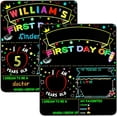 thumbnail image 1 of First and Last Day of School Board Sign with 6 Colorful Liquid Chalk Markers Pack - 14”x11” Double-Sided - Back to School Supplies for Kindergarten Preschool ﻿, 1 of 10