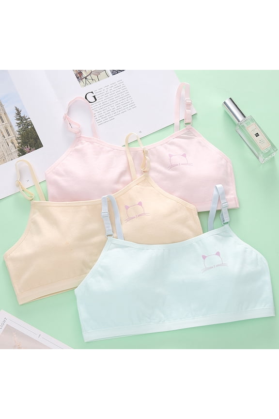 First Layer Cropped Cami Bralette | Girls Training Bra Made with Stretchy Cotton | Doubles as a Light Sports Bra | Available in Multi-Packs