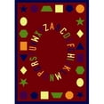 thumbnail image 1 of First Lessons Red 5 ft.4 in. x 7 ft.8 in. WearOn Nylon Machine Tufted- Cut Pile Educational Rug, 1 of 1
