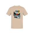 thumbnail image 1 of First Light Fly Fishing Landscape Men's Natural T-shirt, 1 of 3