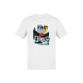 thumbnail image 1 of First Light Fly Fishing Landscape Men's White T-shirt, 1 of 3