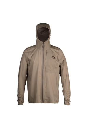 Men's Flashstorm Jacket, Walnut, Weather-Resistant Outdoor Shell with Customizable Fit and Pockets (MOMFSWN)