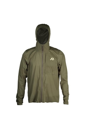 Men's Flashstorm Jacket, Water-Resistant, Breathable, Customizable Hood, Conifer Green (MOMFSCN)