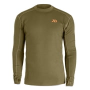 First Lite Men's Kiln LS Crew Long Sleeve Shirt, Soft Breathable Fabric, Conifer Green MTKLCCN