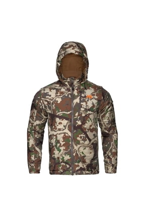 Men's North Range Puffy Jacket, Fusion Camo, Insulated Wind and Water Resistant Outer Shell (MOU3PFU)