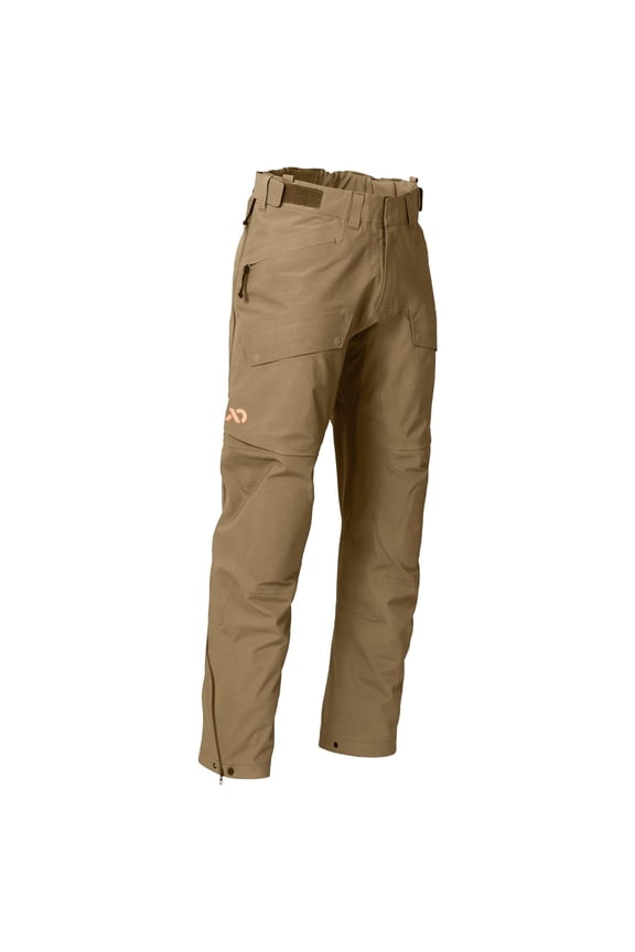 Men's Omen Stormshelter Pant, Waterproof Breathable Outdoor Shell, Dry Earth, Full-Length Zips, Reinforced Cuffs (MOOSPDE)