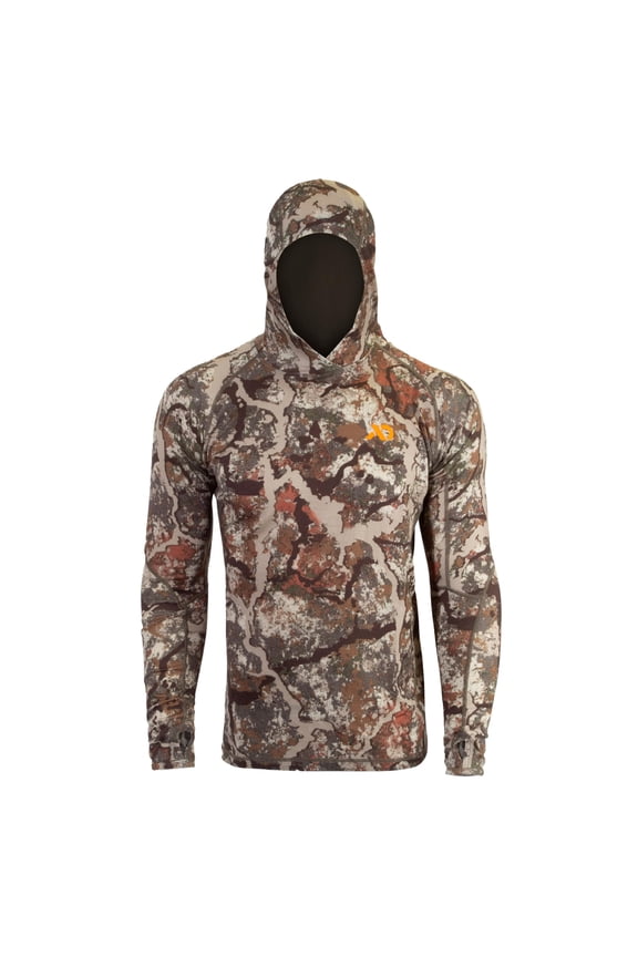 Men's Wick Hoody, Specter Camo, Lightweight Moisture-Wicking Long Sleeve Outdoor Hoodie (MTWHDSP)