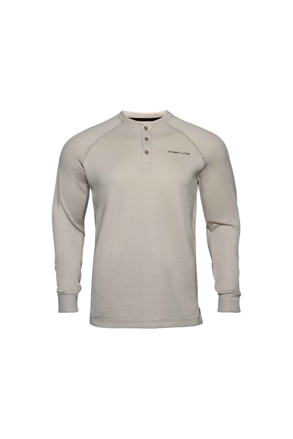 ThermaGrid Merino Henley - Men's, Sand, 3XL