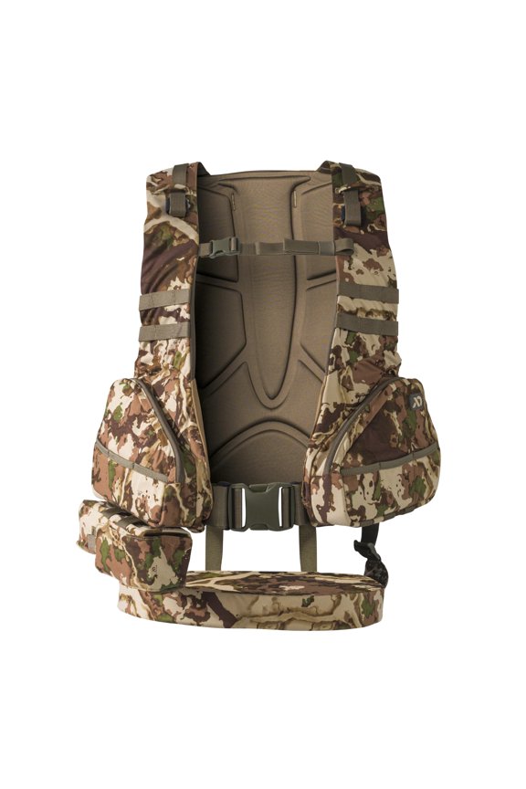 Treeline Turkey Vest, Fusion One Size Fits All Camo, Lightweight Customizable Hunting Vest with Multiple Pockets (FTLSPFUOS)
