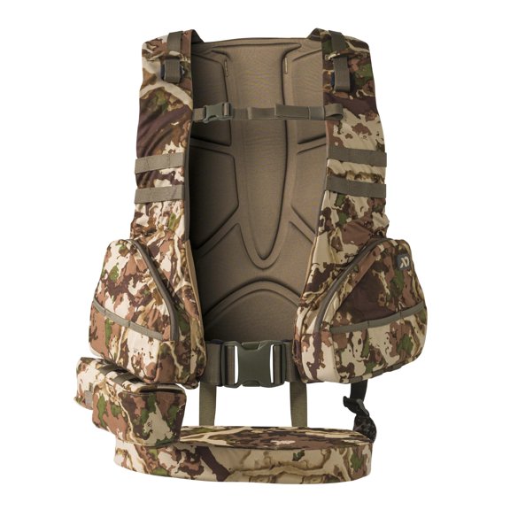 First Lite Treeline Turkey Vest, Fusion One Size Fits All Camo, Lightweight Customizable Hunting Vest with Multiple Pockets (FTLSPFUOS)