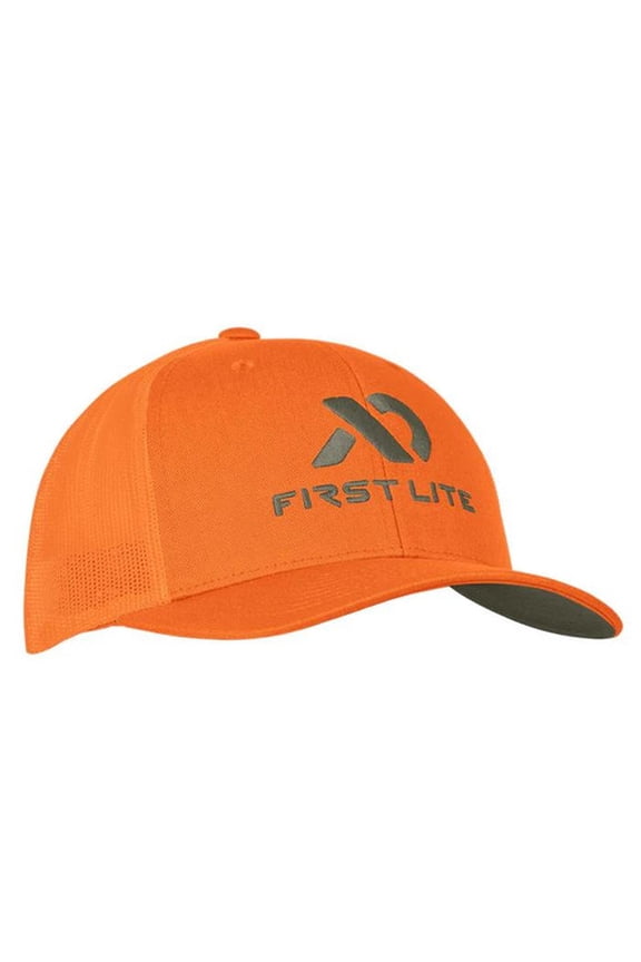 Trucker Hat, Hunters Orange/Grey, Classic Mesh Back, Customizable Snapback, Durable Outdoor Cap (MATRKHGOS)