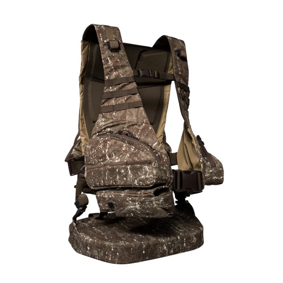 First Lite Turkey Vest, Darkwater Camo, Lightweight Breathable Hunting Vest with Multiple Pockets, One Size (FTLSPCAOS)