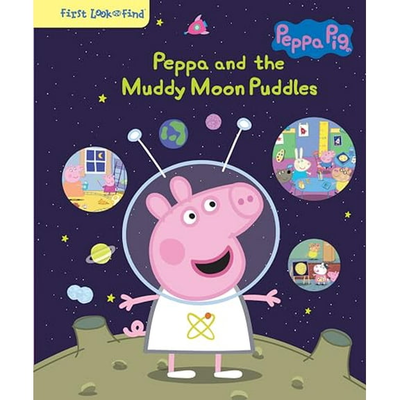Pre-Owned Peppa Pig: Peppa and the Muddy Moon Puddles: First Look and Find Hardcover