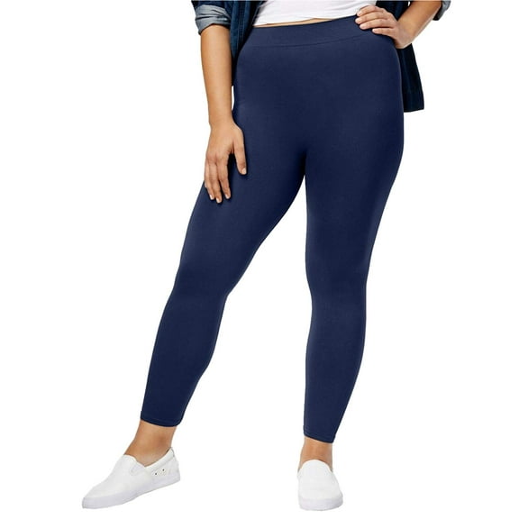 First Looks Women's Seamless Leggings (Navy, 1X)