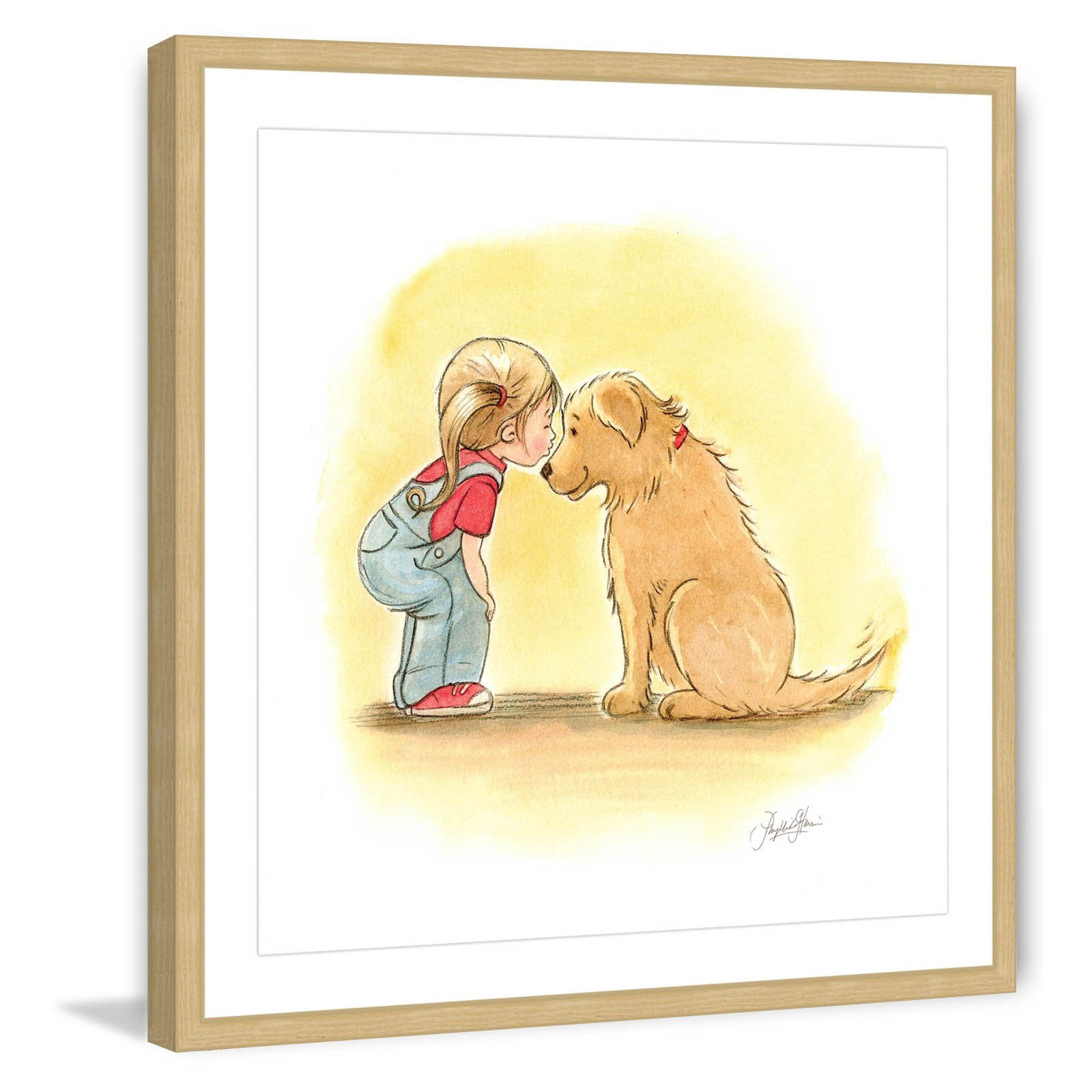 "First Love" by Phyllis Harris Framed Painting Print