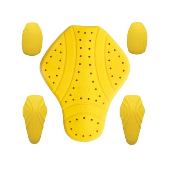 First Manufacturing ARMOR-SET-STRD-YEL CE Approved Level 2 Armor Pad, Yellow - Standard Size