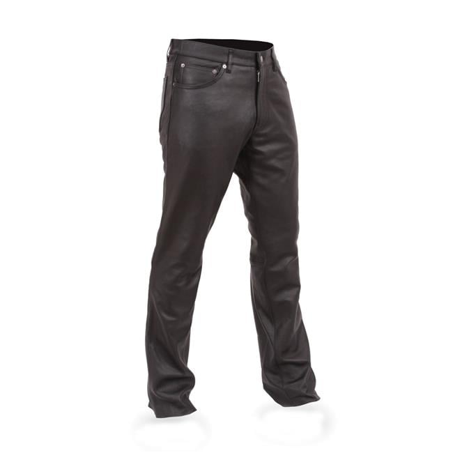 First Manufacturing FIM833CFD40BLK Commander Motorcycle Leather Pants