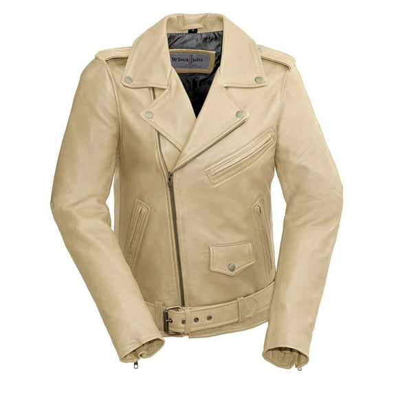 First Manufacturing WBL1390-M-OSN Rebel Leather Motorcycle Jacket, Oil Sand - Medium