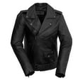 thumbnail image 1 of First Manufacturing WBL1390-S-BLK Womens Rebel Leather Jacket, Black - Small, 1 of 4