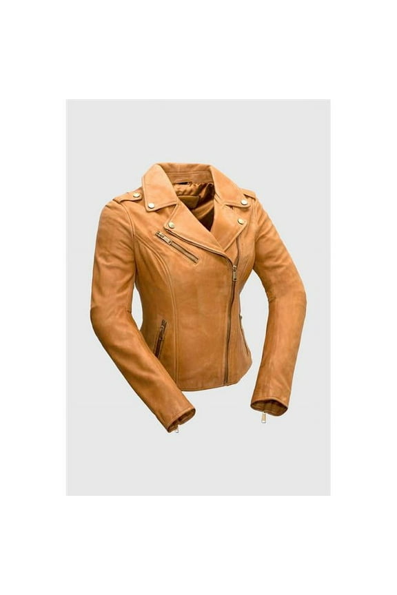 First Manufacturing WBL1393-XS-AUTM Harper Leather Asymmetrical Motorcycle Jacket, Autum - Extra Small