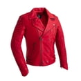 thumbnail image 1 of First Manufacturing WBM2806-M-FRL Brooklyn Fashion Leather Jacket for Men, Fire Red - Medium, 1 of 7