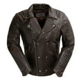 thumbnail image 1 of First Manufacturing WBM2806-S-BKCOG Mens Brooklyn Fashion Leather Jacket, Black Cognac - Small, 1 of 7