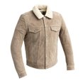 thumbnail image 1 of First Manufacturing WBM2819-5X-3X-TAUPE Luke Fashion Suede Trucker Jacket for Men, Taupe - Size 3X, 1 of 4