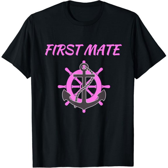 First Mate Boat Anchor Nautical T-Shirt , Vintage T-Shirt