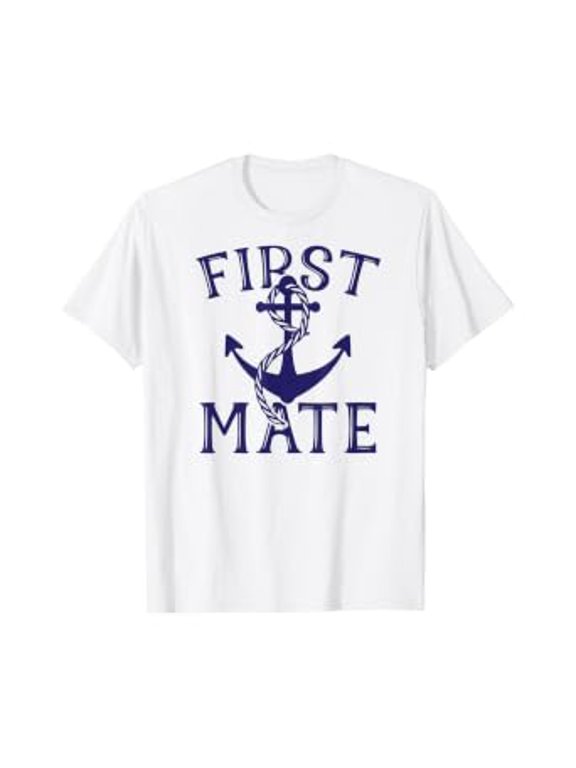 First Mate Tee, Anchor Shirt, Sailing T-shirt, Boat Tee
