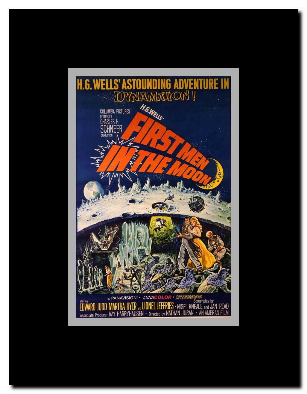 First Men in the Moon Framed Movie Poster