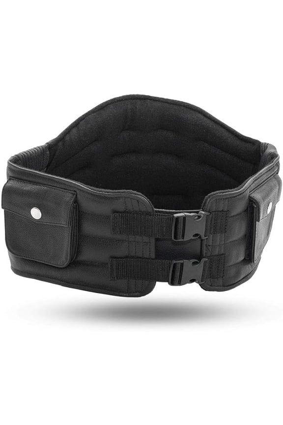 - Back Support Kidney Belt - Leather - Black - Medium