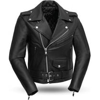 First Mfg Co - Bikerlicious - Women's Motorcycle Biker Riding Black Leather Jacket - 2X Large - Action Back Belted Thermal Liner