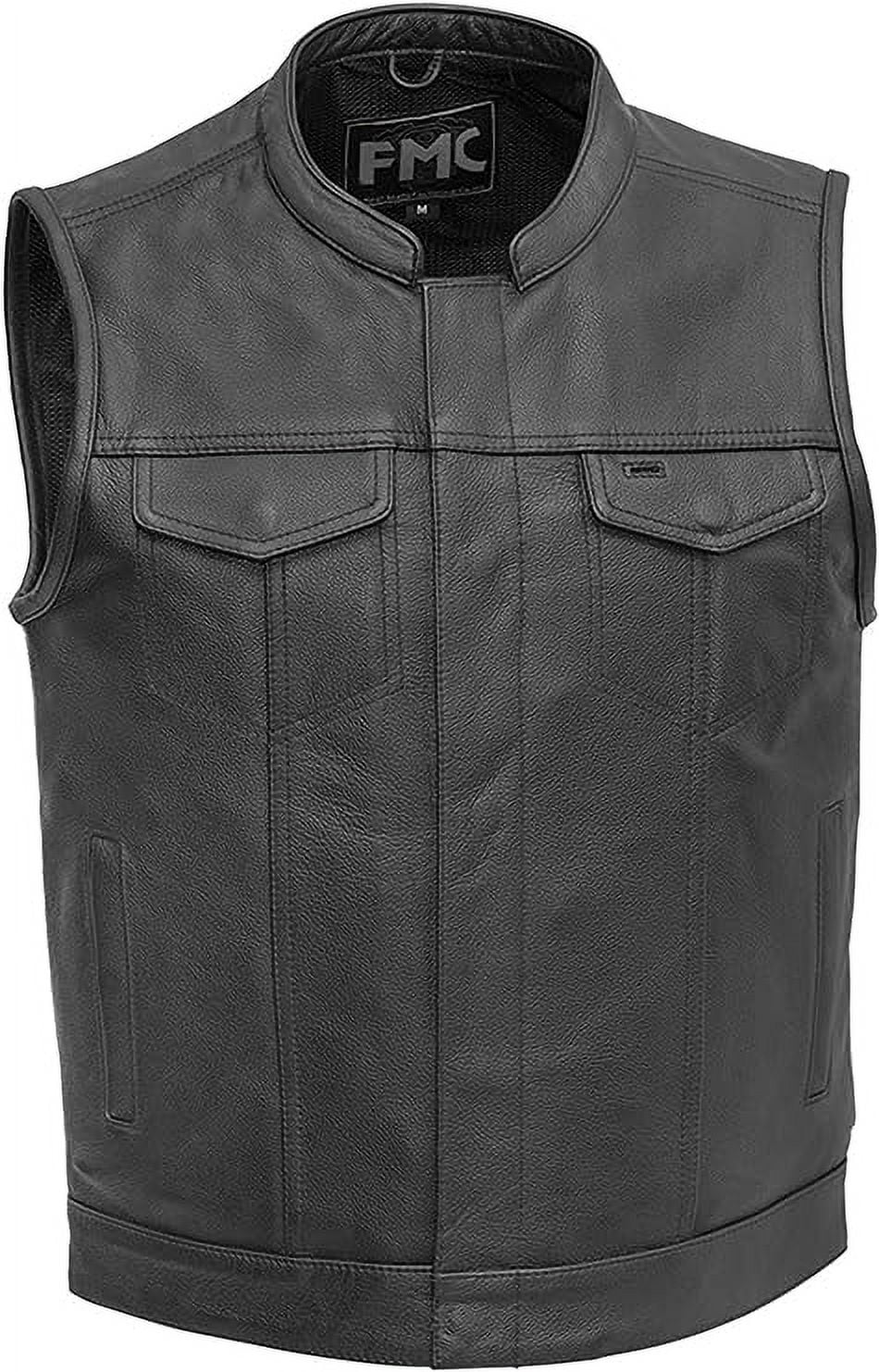 Milwaukee Leather Kids' Black Denim Vest - Club Style Snap Front, Chest & Hand Pockets, Size Youth