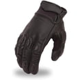 thumbnail image 1 of First Mfg Co - Blitz - Men's Motorcycle Biker Riding Black Leather Gloves - Medium - Double Ply Suede Grip Panels Padded Fingers Padded Palm, 1 of 2