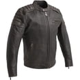 thumbnail image 1 of First Mfg Co - Crusader - Men's Motorcycle Biker Riding Brown Beige Leather Jacket - Small - Action Back Armor Pockets Vented, 1 of 5